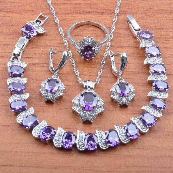 purple crystal silver color jewelry for women earrings necklace pendant rings bracelet set js0486
purple crystal silver color jewelry for women earrings necklace pendant rings bracelet set js0486
