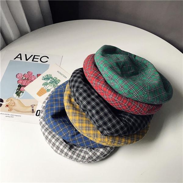 candy color retro plaid beret women's summer thin all-match painter hat pumpkin soft girl octagonal berets, Blue;gray
candy color retro plaid beret women's summer thin all-match painter hat pumpkin soft girl octagonal berets, Blue;gray