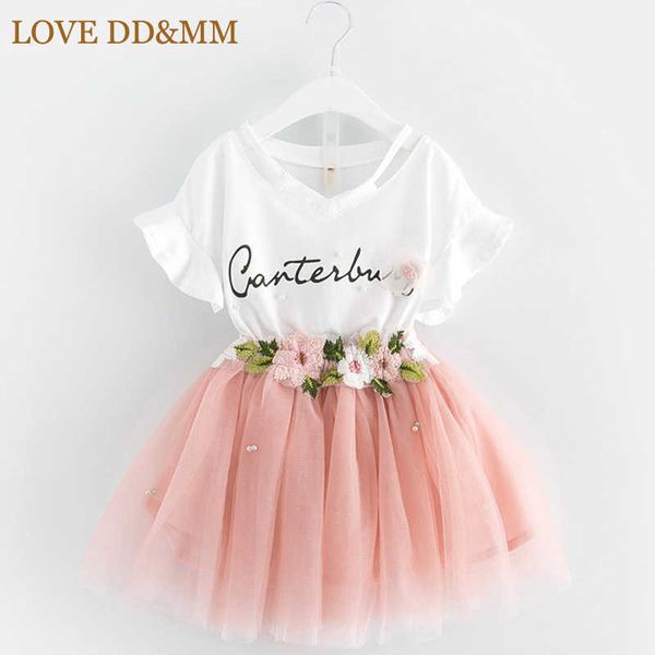 love dd&mm girls clothing sets summer girls fashion short sleeve t shirt + flower skirt suit 210715, White
love dd&mm girls clothing sets summer girls fashion short sleeve t shirt + flower skirt suit 210715, White