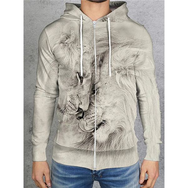 white tiger pattern men s zip-up hoodie visual impact party punk goth round neck sweater hoodie, Black
white tiger pattern men s zip-up hoodie visual impact party punk goth round neck sweater hoodie, Black