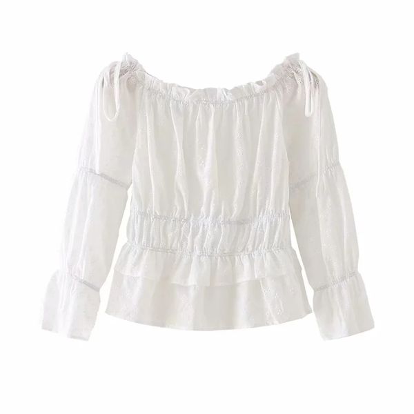 spring women hollow embroidery slash neck white shirt female long sleeve blouse casual lady slim blusas s8529 210430
spring women hollow embroidery slash neck white shirt female long sleeve blouse casual lady slim blusas s8529 210430
