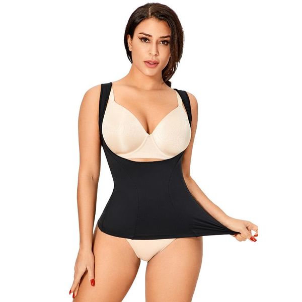 women's shapers women's shapewear open bust cami tummy control plus size body shaper, Black;white
women's shapers women's shapewear open bust cami tummy control plus size body shaper, Black;white