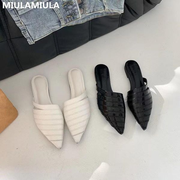 spring fashion black white leather shallow pointed flat slippers brand designer socofy ladies shoes slip on loafers mules
spring fashion black white leather shallow pointed flat slippers brand designer socofy ladies shoes slip on loafers mules