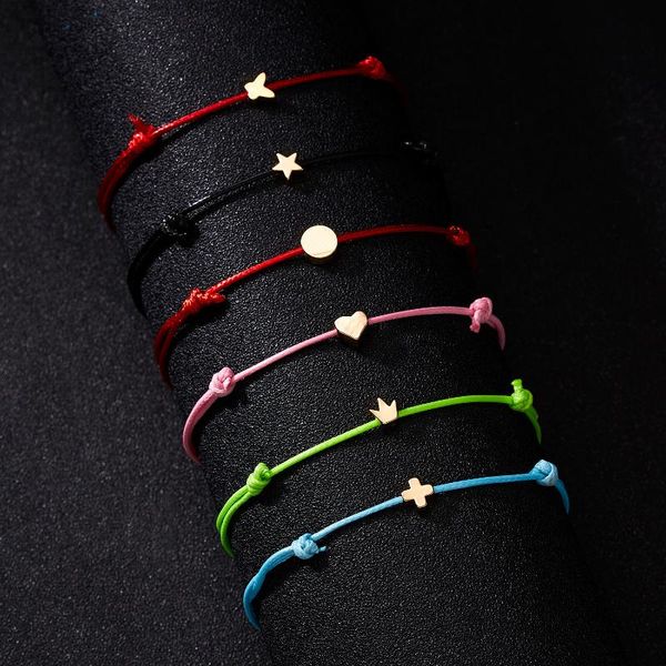wholesale & drop adjustable hand-woven rope bracelet minimalist heart crown round string fashion women jewelry charm bracelets, Golden;silver
wholesale & drop adjustable hand-woven rope bracelet minimalist heart crown round string fashion women jewelry charm bracelets, Golden;silver