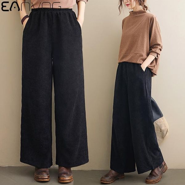 women's pants & capris corduroy wide leg women elastic waist trousers with pocket winter solid thick warm clothes fashion loose casual, Black;white
women's pants & capris corduroy wide leg women elastic waist trousers with pocket winter solid thick warm clothes fashion loose casual, Black;white