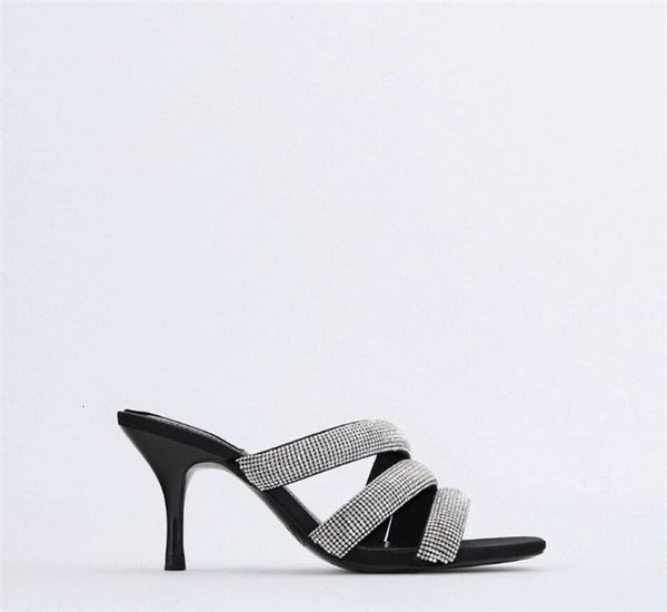 slippers spring high heels and fine sandles superior strass decorative women's slippers ehty, Black
slippers spring high heels and fine sandles superior strass decorative women's slippers ehty, Black