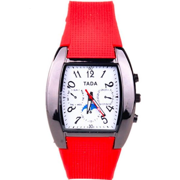wristwatches tada 007 logo quartz movement pu plastic band men's brand watch square designer watches women, Slivery;brown
wristwatches tada 007 logo quartz movement pu plastic band men's brand watch square designer watches women, Slivery;brown