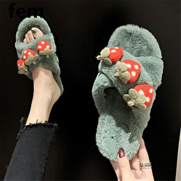 slippers fur slides shoes women cute strawberry flats indoor fluffy short plush er furry, Black
slippers fur slides shoes women cute strawberry flats indoor fluffy short plush er furry, Black