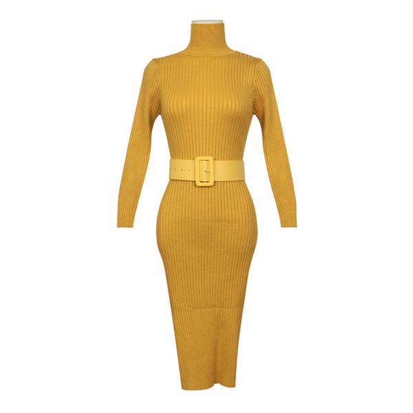 yellow black brown solid long-sleeve sash knitted knee length dress autumn winter elegant high neck d2066 210514, Black;gray
yellow black brown solid long-sleeve sash knitted knee length dress autumn winter elegant high neck d2066 210514, Black;gray
