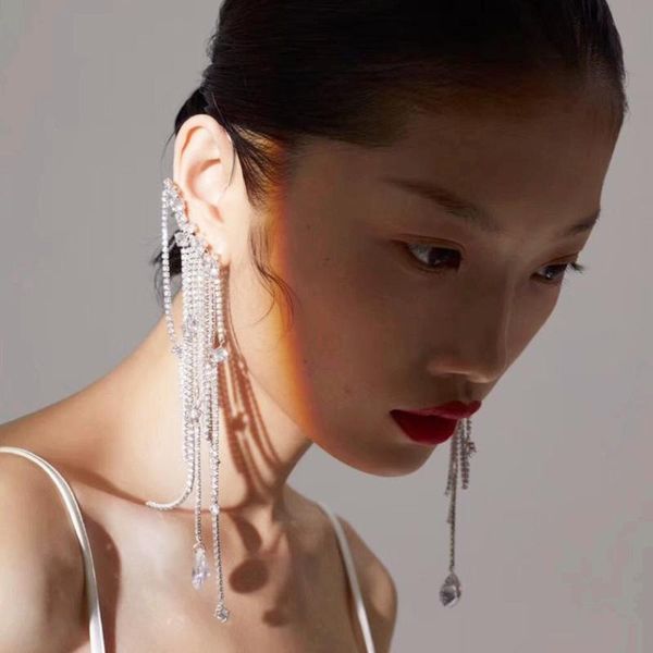 arrival shiny rhinestone ear's clip dangle earrings for women fashion jewelry party dress statement accessories & chandelier, Silver
arrival shiny rhinestone ear's clip dangle earrings for women fashion jewelry party dress statement accessories & chandelier, Silver