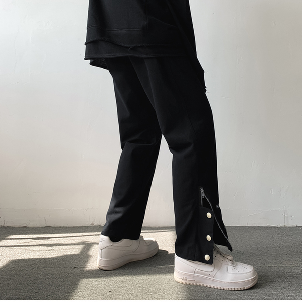 Men Ankle-length Casual Pants Solid European Style Cargo High Street Hip-hop Buttons Side-slit Designed Retro Hipsters Simple, Black
Men Ankle-length Casual Pants Solid European Style Cargo High Street Hip-hop Buttons Side-slit Designed Retro Hipsters Simple, Black
