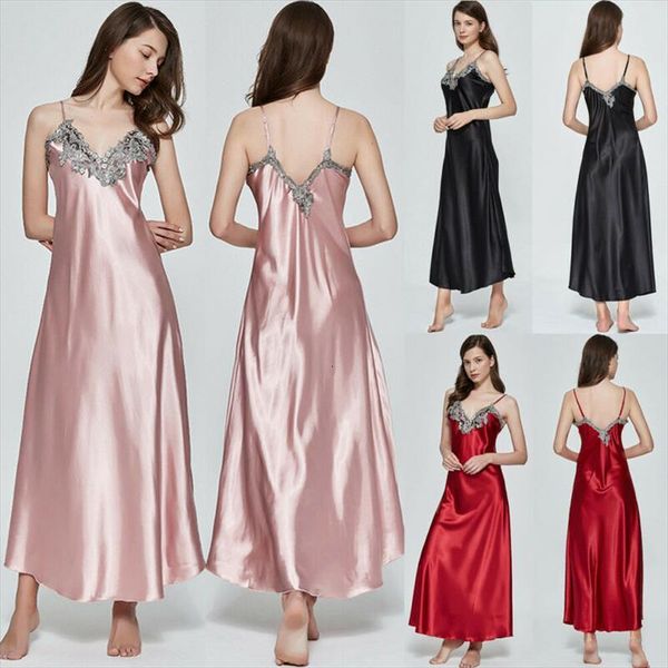 sleepshirts meihuida women sleepwear v neck oversize satin long nightdress silk lace lingerie sleeveless sling summer, Black;red
sleepshirts meihuida women sleepwear v neck oversize satin long nightdress silk lace lingerie sleeveless sling summer, Black;red