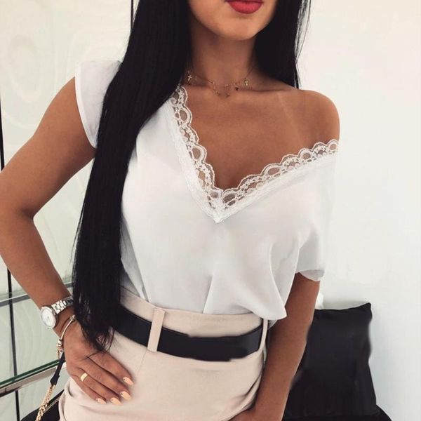 women's t-shirt 2021 style women casual short sleeves deep-v off shoulder solid fashion autumn clothes print, White
women's t-shirt 2021 style women casual short sleeves deep-v off shoulder solid fashion autumn clothes print, White