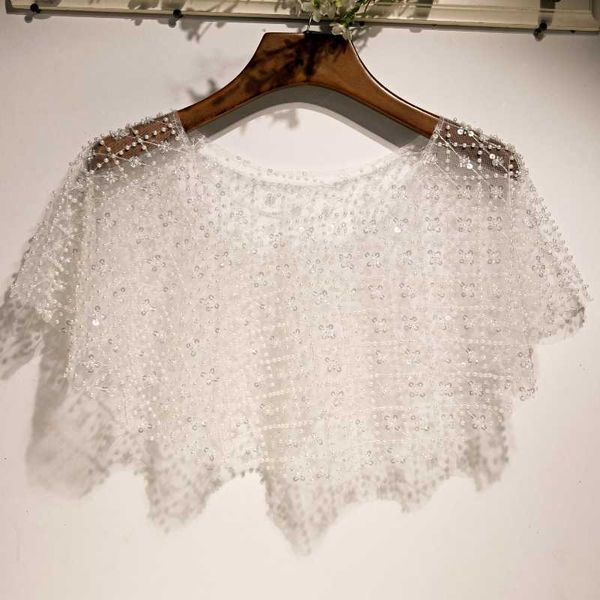 scarves women's spring summer beaded white mesh female sunscreen lace shawl cloak r1374, Blue;gray
scarves women's spring summer beaded white mesh female sunscreen lace shawl cloak r1374, Blue;gray