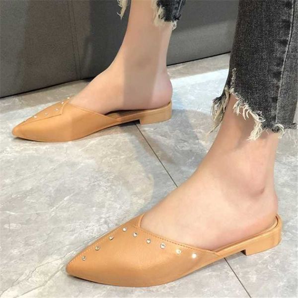 slippers summer women's low heel pointed toe classic designer crystal leather outdoor ladies slides black khaki girl's mules
slippers summer women's low heel pointed toe classic designer crystal leather outdoor ladies slides black khaki girl's mules