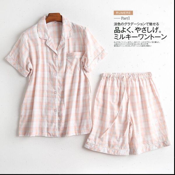 pyjamas 100% women sleepwear double gauze cotton short sleeves pajama sets shorts cute stripe homewear, Black;red
pyjamas 100% women sleepwear double gauze cotton short sleeves pajama sets shorts cute stripe homewear, Black;red
