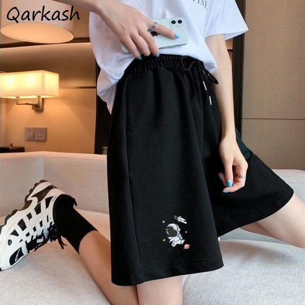 women's shorts women knee-length casual korean version clothing high waist baggy summer cartoon workout stylish all-match teens couple, White;black
women's shorts women knee-length casual korean version clothing high waist baggy summer cartoon workout stylish all-match teens couple, White;black