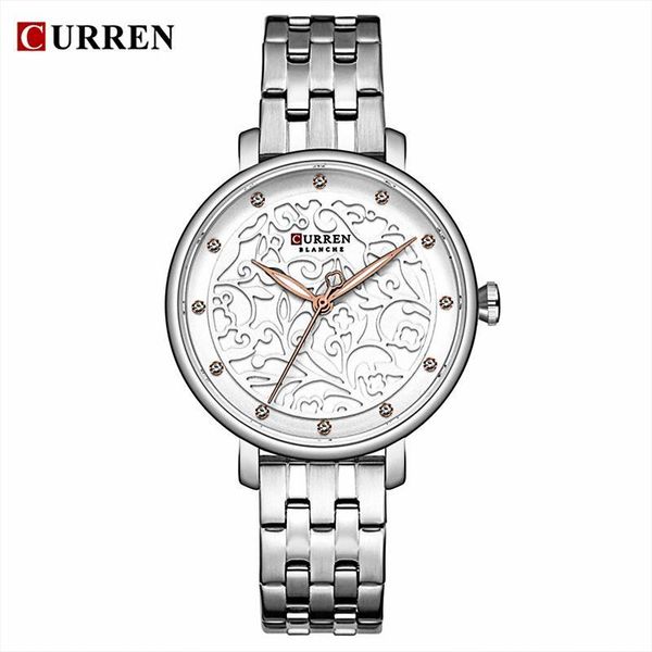 wristwatches curren luxury brand women quartz watch fashion ladies dress wristwatch bracelet for female clocks 2021 zegarek damski, Slivery;brown
wristwatches curren luxury brand women quartz watch fashion ladies dress wristwatch bracelet for female clocks 2021 zegarek damski, Slivery;brown
