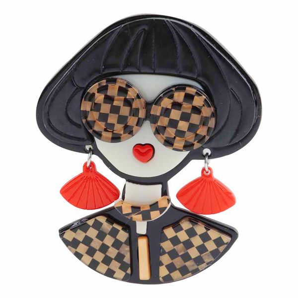fishsheep lovely girl acrylic brooch for women resin large grid lady girls figure brooches pins badges clothing jewelry gift, Gray
fishsheep lovely girl acrylic brooch for women resin large grid lady girls figure brooches pins badges clothing jewelry gift, Gray
