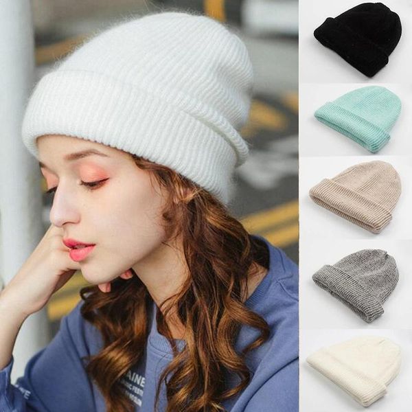 beanies 2021 fashion fur soft warm fluffy winter hat for women angora knitted skullies female bonnet woman knit cap
beanies 2021 fashion fur soft warm fluffy winter hat for women angora knitted skullies female bonnet woman knit cap