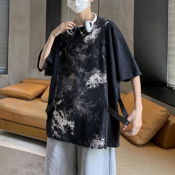 men's t-shirts summer cotton short-sleeved t-shirt fashion printing casual t shirt men streetwear loose hip-hop tie-dye tshirt men, White;black
men's t-shirts summer cotton short-sleeved t-shirt fashion printing casual t shirt men streetwear loose hip-hop tie-dye tshirt men, White;black