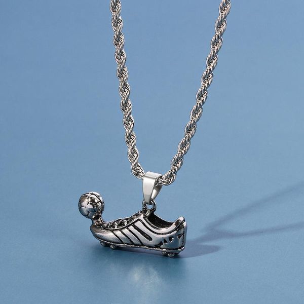 charm football soccer boots shoes pendant necklace punk shoe chain for boy hip hop men's sporty style metal jewelry necklaces, Silver
charm football soccer boots shoes pendant necklace punk shoe chain for boy hip hop men's sporty style metal jewelry necklaces, Silver