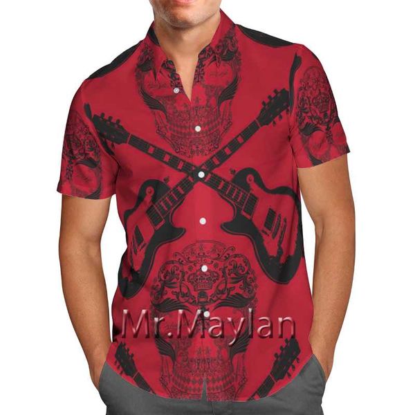 men's casual shirts 2021 red fashion guitar 3d printing graphic shirt summer hawaii beach personality streetwear oversized chemise homm, White;black
men's casual shirts 2021 red fashion guitar 3d printing graphic shirt summer hawaii beach personality streetwear oversized chemise homm, White;black