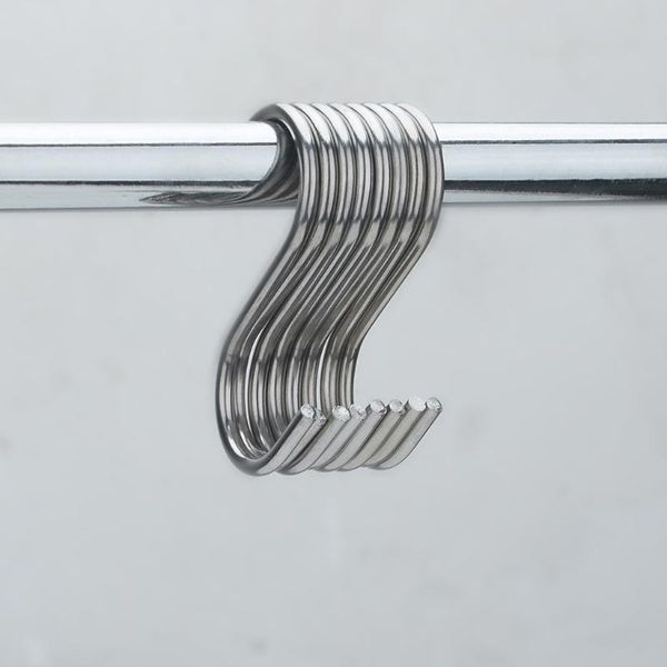 10pcs S Shaped Hanging Hooks Stainless Steel For Kitchen Bathroom Bedroom Practical Space-saving Design Home Organizer & Rails
10pcs S Shaped Hanging Hooks Stainless Steel For Kitchen Bathroom Bedroom Practical Space-saving Design Home Organizer & Rails