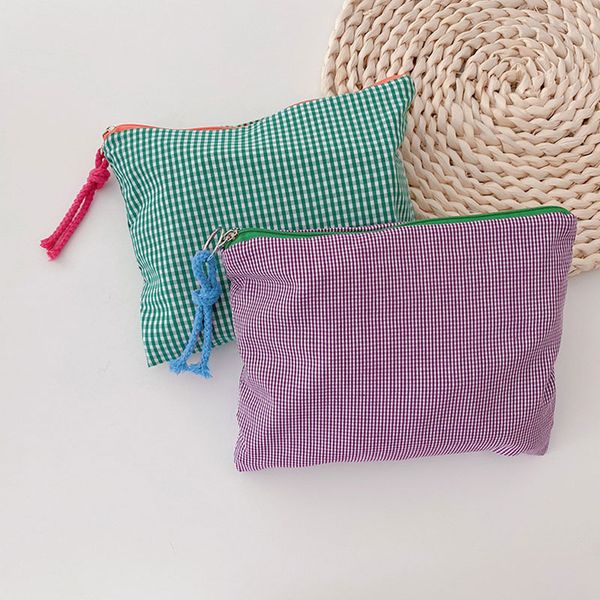 makeup bag organizer purse checked storage bag clutch cosmetic bag zipper pouch plaid fashion handle bags makeup dressing purple, Blue;pink
makeup bag organizer purse checked storage bag clutch cosmetic bag zipper pouch plaid fashion handle bags makeup dressing purple, Blue;pink