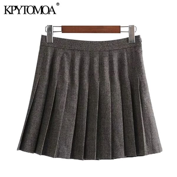 kpytomoa women chic fashion with lining pleated check mini skirt vintage high waist side zipper female skirts mujer 210412, Black
kpytomoa women chic fashion with lining pleated check mini skirt vintage high waist side zipper female skirts mujer 210412, Black