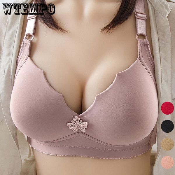 bras solid women push up bra plus size underwear thin seamless lingerie bralette wireless female brassiere 36-44 b c large chest, Red;black
bras solid women push up bra plus size underwear thin seamless lingerie bralette wireless female brassiere 36-44 b c large chest, Red;black