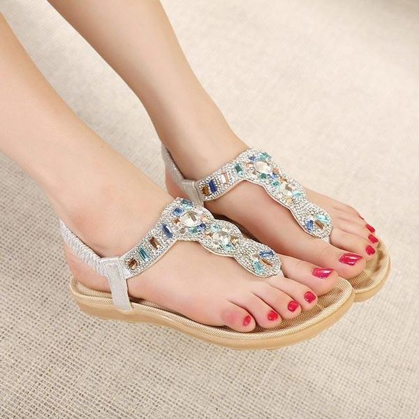 women sandals 2021 fashion rhinestone lighted beach shoes woman comfortable back strap flats plus size, Black
women sandals 2021 fashion rhinestone lighted beach shoes woman comfortable back strap flats plus size, Black