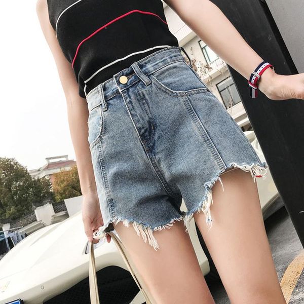fashion high waist denim shorts women 2021 summer korean version casual loose thin wide leg tearing pants women's jeans, Blue
fashion high waist denim shorts women 2021 summer korean version casual loose thin wide leg tearing pants women's jeans, Blue