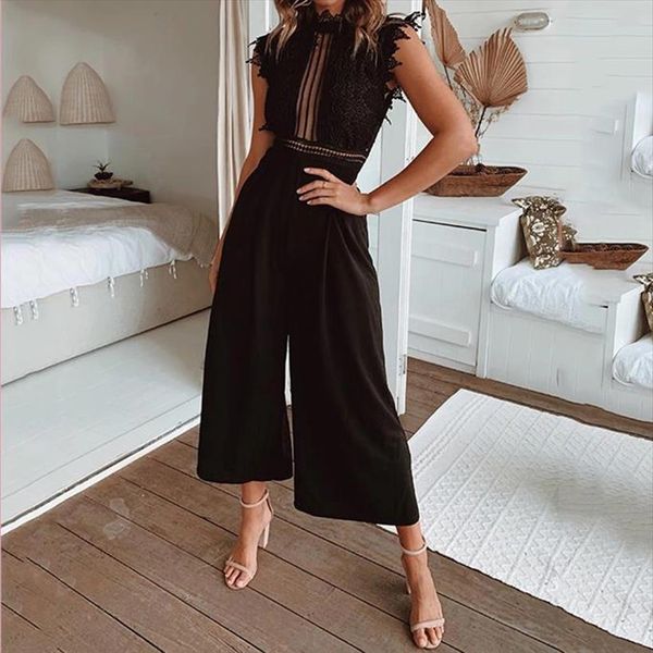 lace hollow out sleeveless women jumpsuits backless black white overalls summer wide leg ruffles playsuits
lace hollow out sleeveless women jumpsuits backless black white overalls summer wide leg ruffles playsuits