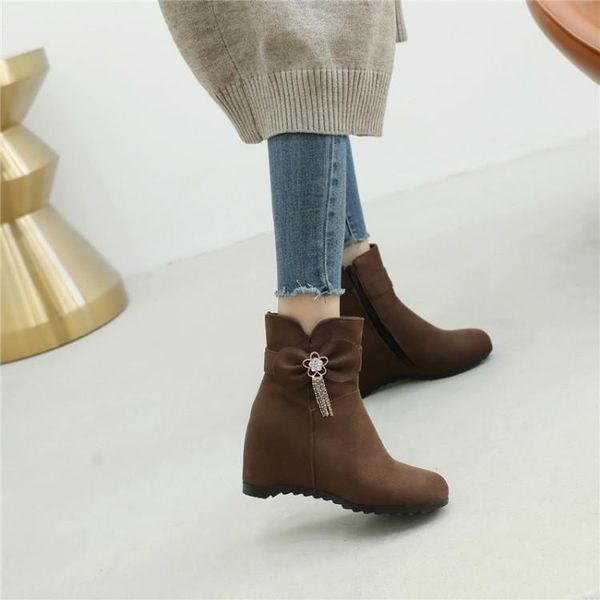 boots big size women shoes ankle for ladies woman winter bow metal decoration, Black
boots big size women shoes ankle for ladies woman winter bow metal decoration, Black