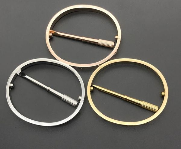 stainless steel love bracelets silver rose gold bracelet bangles women men screw bracelet couple jewelry with red dustbag, Black
stainless steel love bracelets silver rose gold bracelet bangles women men screw bracelet couple jewelry with red dustbag, Black