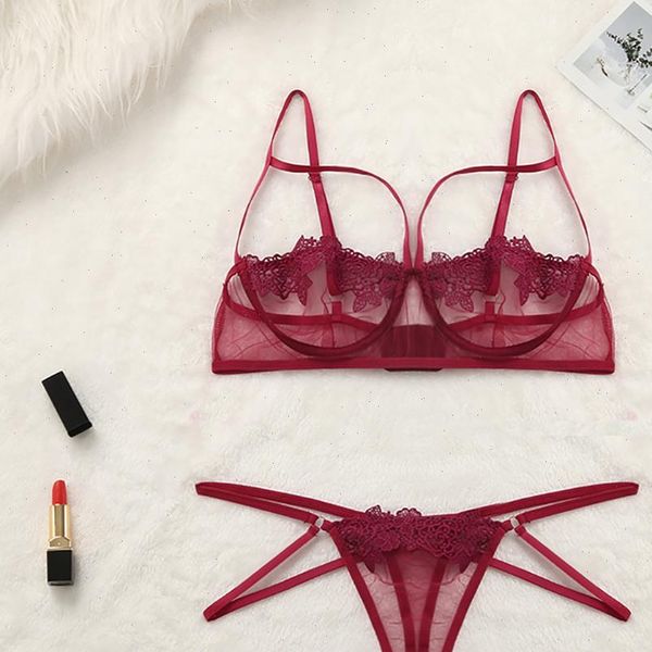 lingerie erotic underwear lace womens sleepwears hollow red openwork perspective langerie set, Black;red
lingerie erotic underwear lace womens sleepwears hollow red openwork perspective langerie set, Black;red