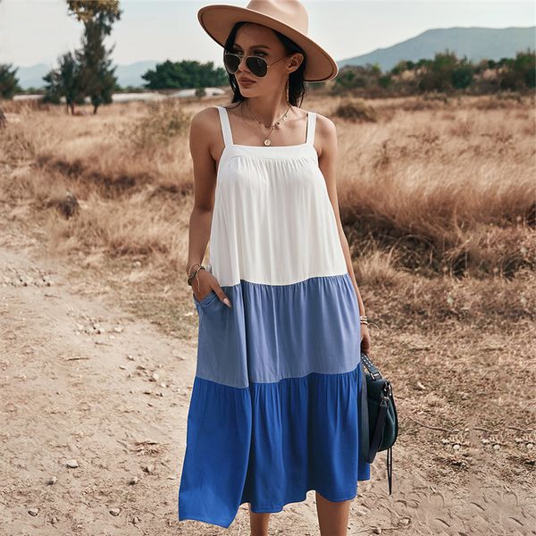 2021 spring new spaghetti strap women casual patchwork color loose sling for woman sleeveless summer dress, Black;gray
2021 spring new spaghetti strap women casual patchwork color loose sling for woman sleeveless summer dress, Black;gray