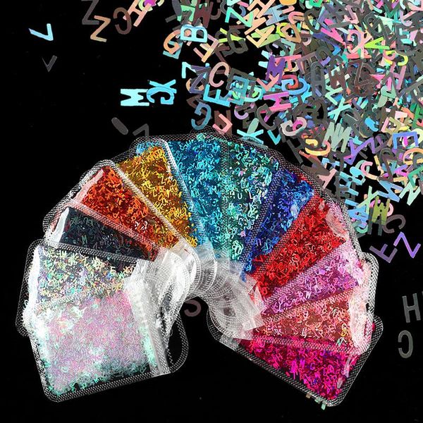 nail art decorations 12 bags alphabet shape sequins holographic glitter 26 english letter paillette manicure decoration nails accessories, Silver;gold
nail art decorations 12 bags alphabet shape sequins holographic glitter 26 english letter paillette manicure decoration nails accessories, Silver;gold