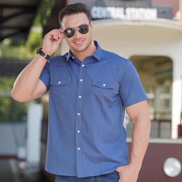 men's casual shirts 2021 short sleeve shirt plus denim business solid color male fat work, White;black
men's casual shirts 2021 short sleeve shirt plus denim business solid color male fat work, White;black