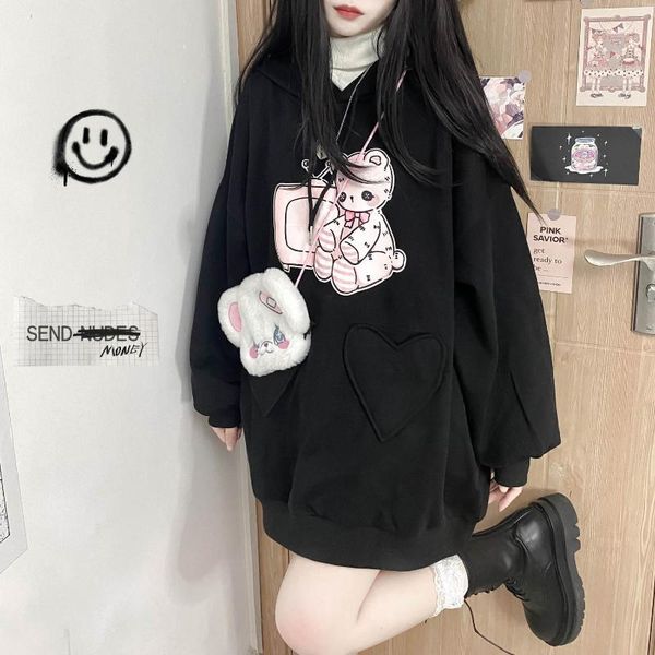 women's hoodies & sweatshirts 2021 cartoon cute print hoodie sweatshirt girlfriends outfit loose long sleeve girl hooded collar women s, Black
women's hoodies & sweatshirts 2021 cartoon cute print hoodie sweatshirt girlfriends outfit loose long sleeve girl hooded collar women s, Black
