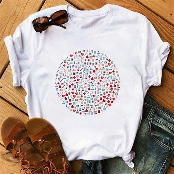 fashion simple graphic casual funny women short sleeved tee cartoon harajuku ladies top, White
fashion simple graphic casual funny women short sleeved tee cartoon harajuku ladies top, White