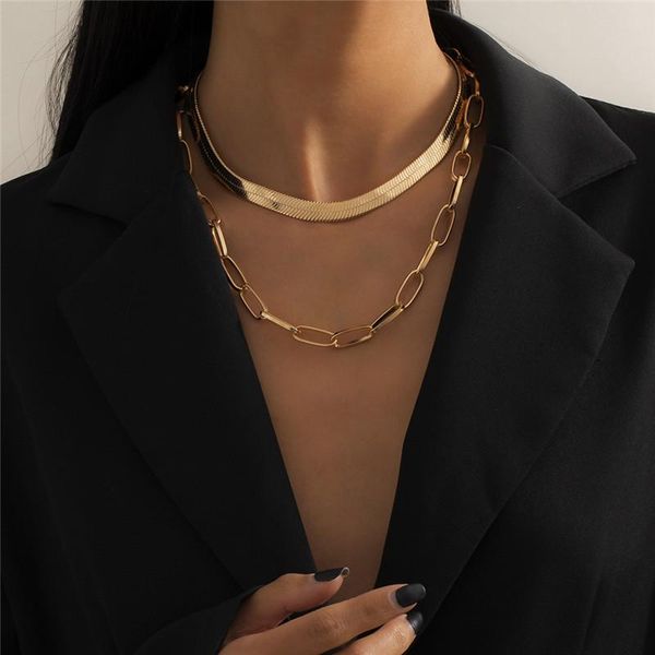 trendy cool style simple snake bone chain necklace trend fashion fine women's jewelry clavicle metal hollow out neck chokers, Golden;silver
trendy cool style simple snake bone chain necklace trend fashion fine women's jewelry clavicle metal hollow out neck chokers, Golden;silver