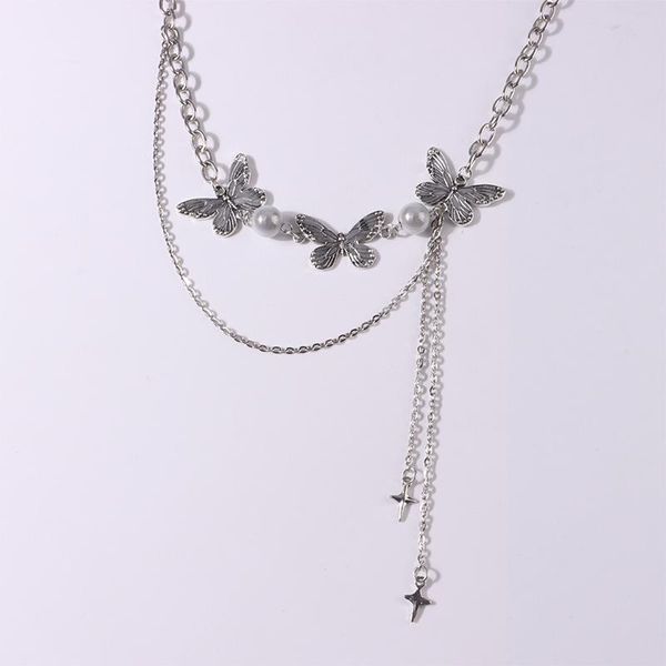 chokers butterfly necklace stylish pearl hollow double fringe exquisite, Golden;silver
chokers butterfly necklace stylish pearl hollow double fringe exquisite, Golden;silver
