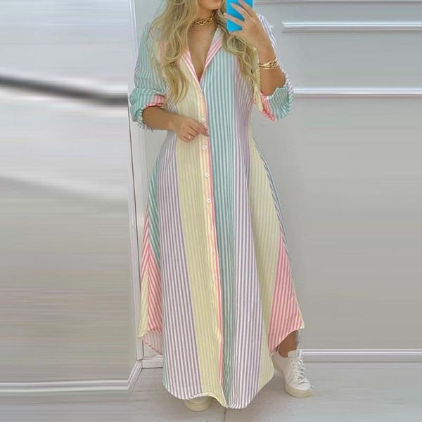 casual dresses maxi beach dress elegant women button long shirt summer split print lapel neck party sleeve checked plaid robe, Black;gray
casual dresses maxi beach dress elegant women button long shirt summer split print lapel neck party sleeve checked plaid robe, Black;gray