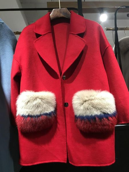 women's wool & blends winter jacket women casual 2021 real fur coat natural pocket 100% ladies woolen streetwear fashion casual1, Black
women's wool & blends winter jacket women casual 2021 real fur coat natural pocket 100% ladies woolen streetwear fashion casual1, Black