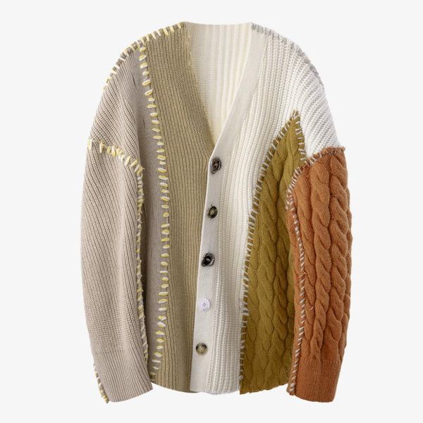 women's jackets chic design contrast stitching clothes 2021 cardigan slim retro sweater handmade knitwear long gpti, Black;brown
women's jackets chic design contrast stitching clothes 2021 cardigan slim retro sweater handmade knitwear long gpti, Black;brown