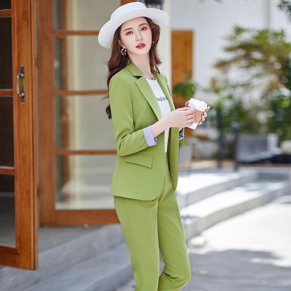 women's two piece pants slim office suit 2-piece business attire 2021 temperament ladies jacket high waist cropped trousers, White
women's two piece pants slim office suit 2-piece business attire 2021 temperament ladies jacket high waist cropped trousers, White