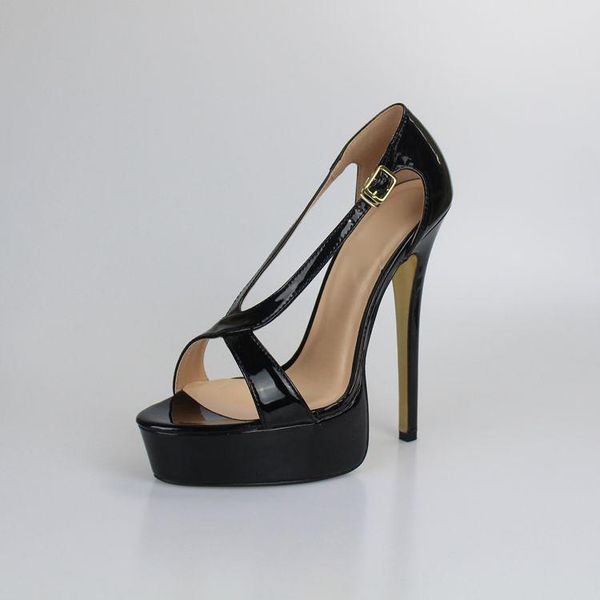 gladiator sandals women narrow band platform shoes 16 cm super high heels summer plus size 45 sandalen dames dress, Black
gladiator sandals women narrow band platform shoes 16 cm super high heels summer plus size 45 sandalen dames dress, Black
