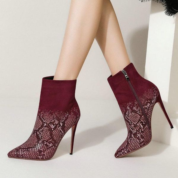 boots 12cm thin heel ankle women fashion party dress snake female pointed toe faux suede short plus size 43, Black
boots 12cm thin heel ankle women fashion party dress snake female pointed toe faux suede short plus size 43, Black